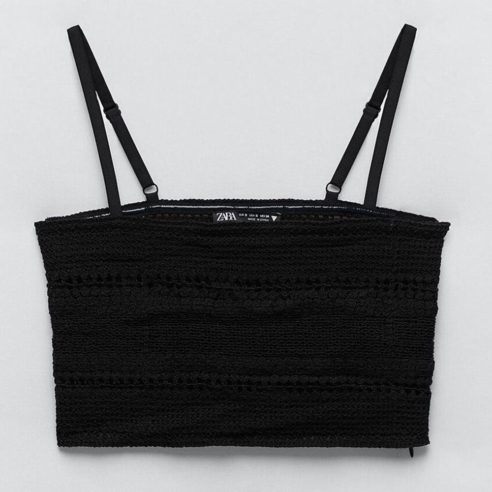 NWOT Zara Crochet Crop Top